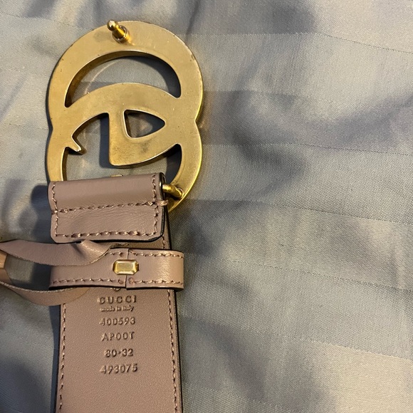 Gucci belt dusty pink. Wide width - Picture 4 of 6